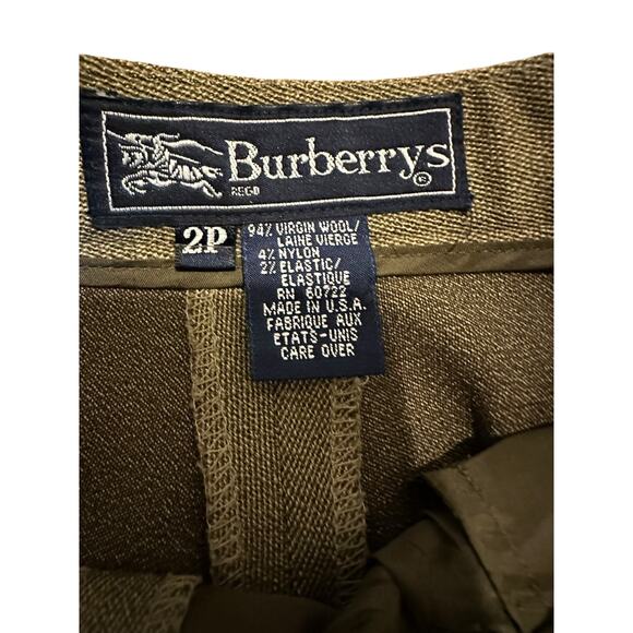 Vintage Burberry’s Wool Trousers Side Button Ankle Size 2P Made in USA OldMoney - Picture 2 of 9